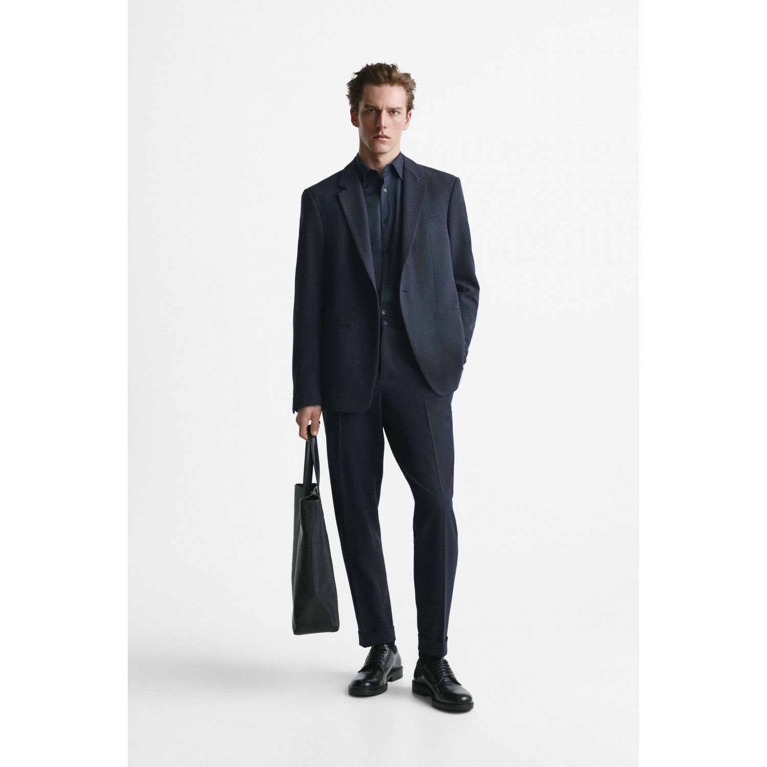 

TEXTURED SUIT TROUSERS