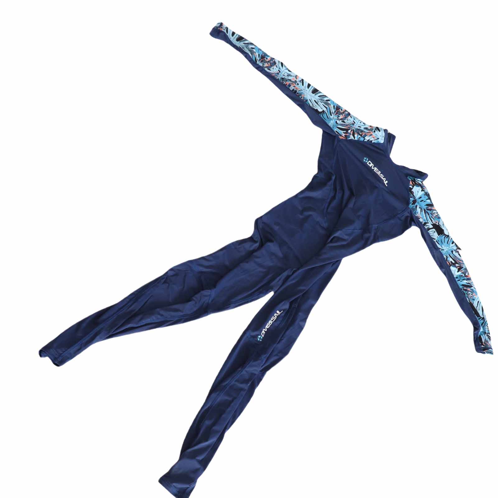 

Женский гидрокостюм для всего тела, костюм для серфинга UPF50+ Ice Sense, солнцезащитный костюм от медуз, антибактериальная ткань, эластичный в четырех направлениях S синий