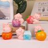 Fruit Pig Resin Craft Car Decor Cute Tabletop Figurine For Gifts And Collectors
