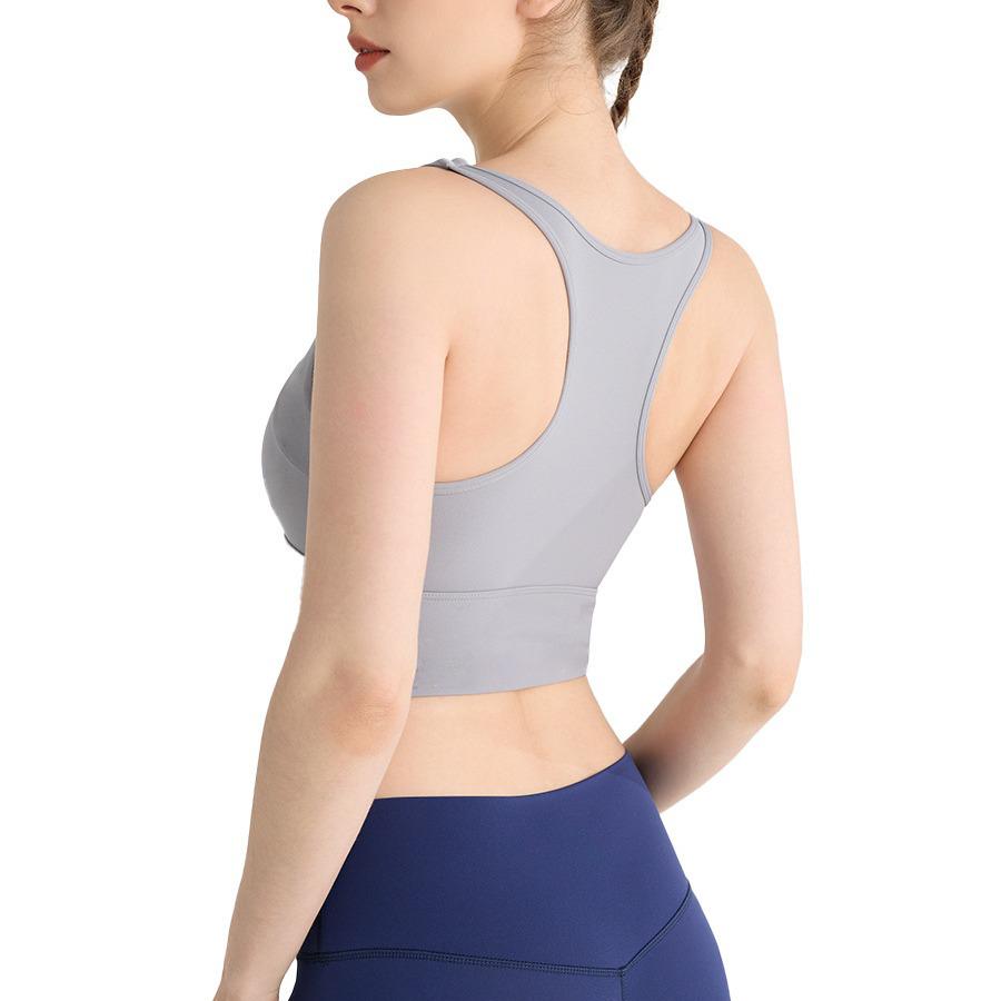 I-back Shockproof Sports Bra: Seamless, Beautiful Back with Fixed One-Piece Cup for High-Intensity Support