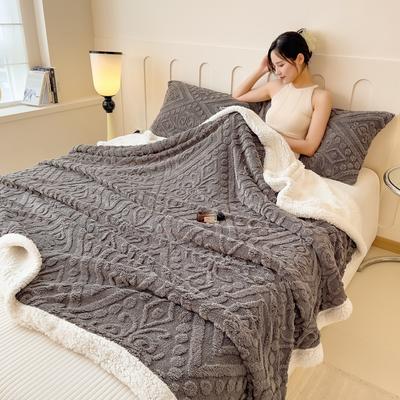 Coperta Sherpa di Lusso Coperta Morbida e Accogliente Leggera da Lancio per Bambino Bambina Velluto di Latte Lana d'Agnello Coperta Calda Regalo per Autunno Inverno