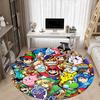 1pc Mario Gaming Characters Office Round Area Rug, Indoor Mat Suitable For Office,Bedroom Living Room Home Decor, Room Deco A0926200
