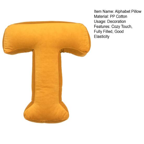 English Letter Pillow Soft PP Cotton Fully Filled Teaching Words Game Prop Companion Sleep Pillow 26-Alphabet Stuffed
