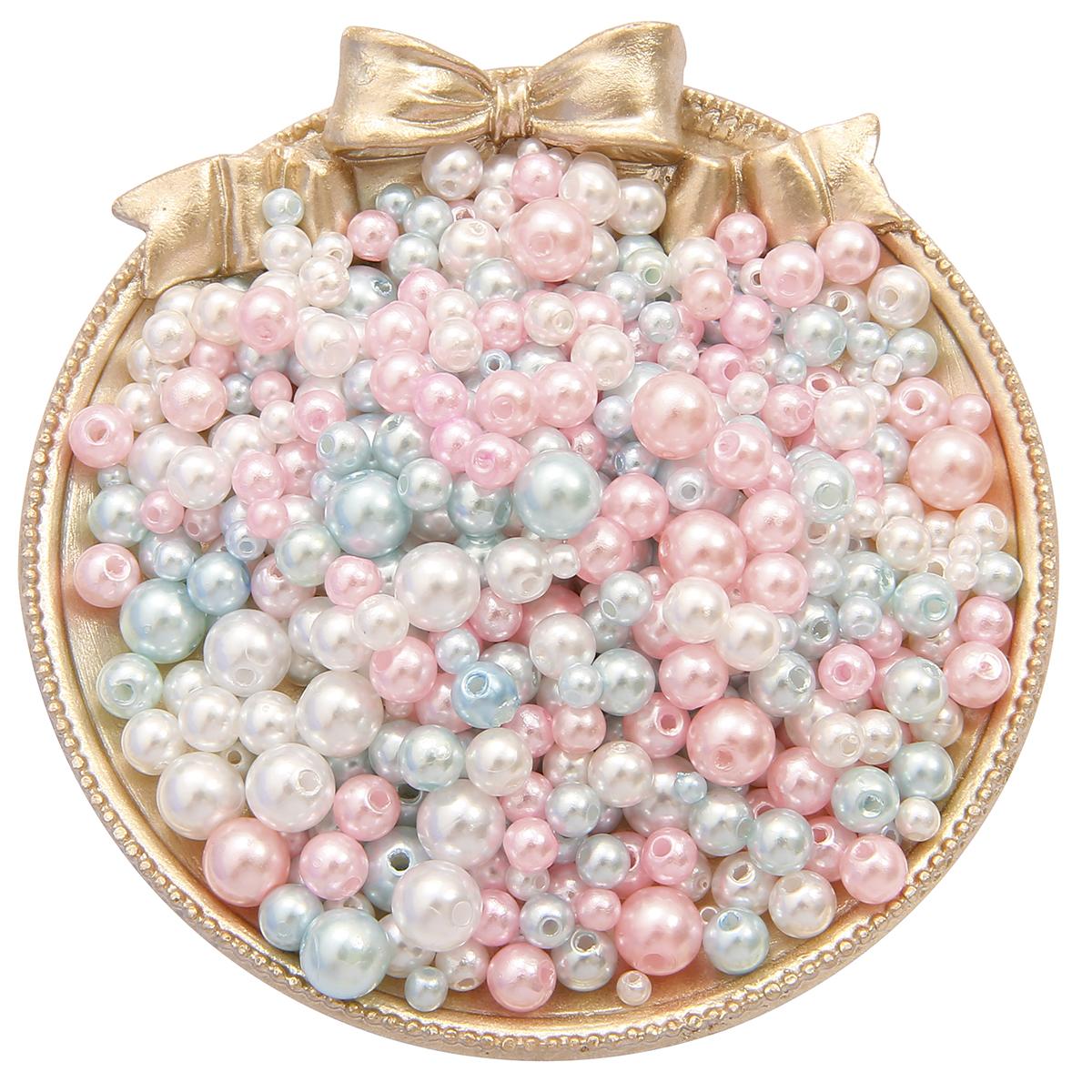 

150 шт. 3-8 мм круглые искусственные бусины из АБС-пластика с прямыми отверстиями для изготовления ювелирных изделий