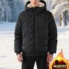 Herren Kapuzen-Steppparka Jacke Herbst Winter Warm Winddicht Lässiger Mantel für Herren Outdoor Skifahren Fleecefutter Parkas Herren