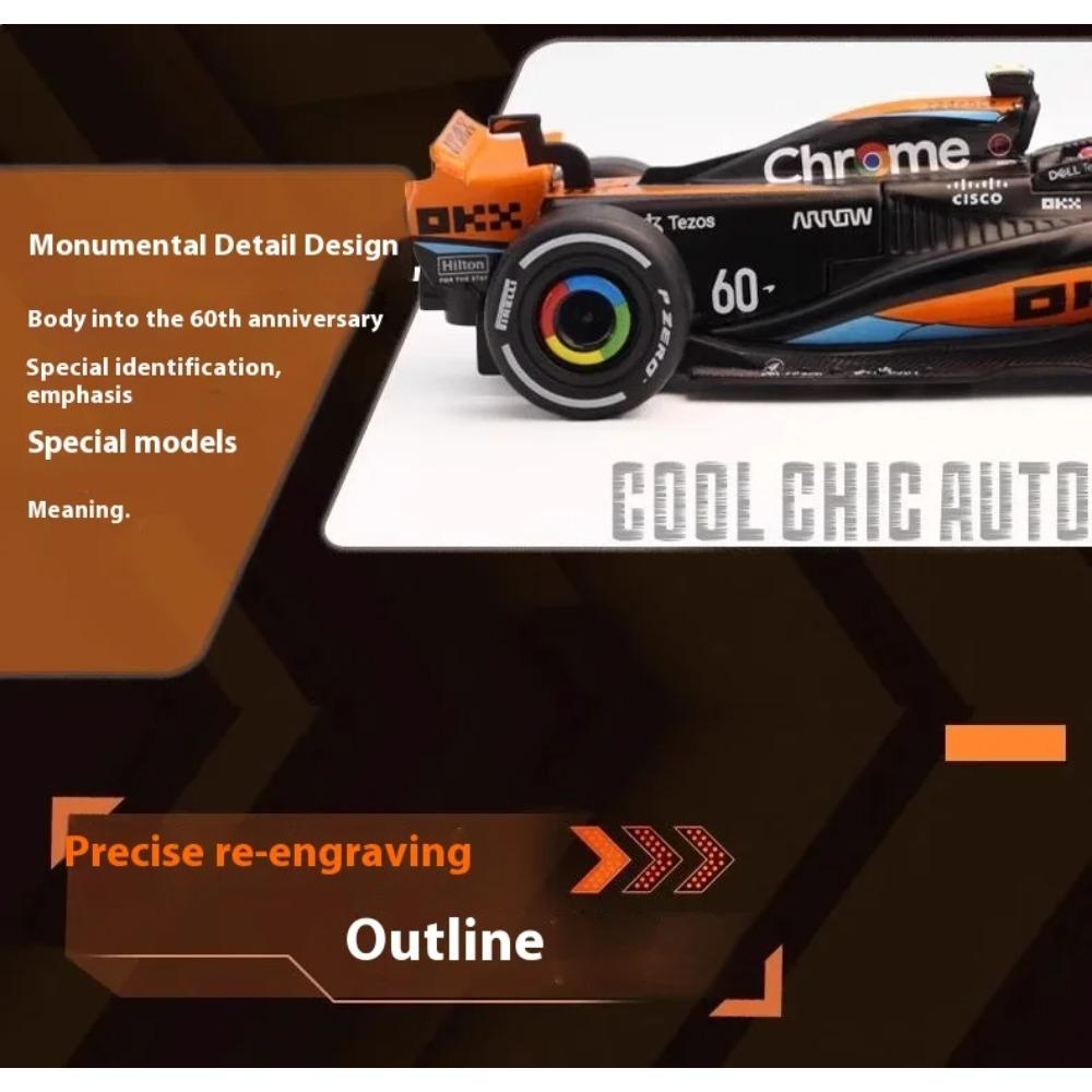 1/43 Scale 2023 McLaren F1 Team MCL60 Australian Grand Prix 4# 81# Alloy Diecast Car Model Children's Toy Car Collectibles Gift Friend