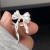 Geometric Design Tassel Bowknot Rings Finger Adjustable Sterling Silver Rings  Party Jewelry
