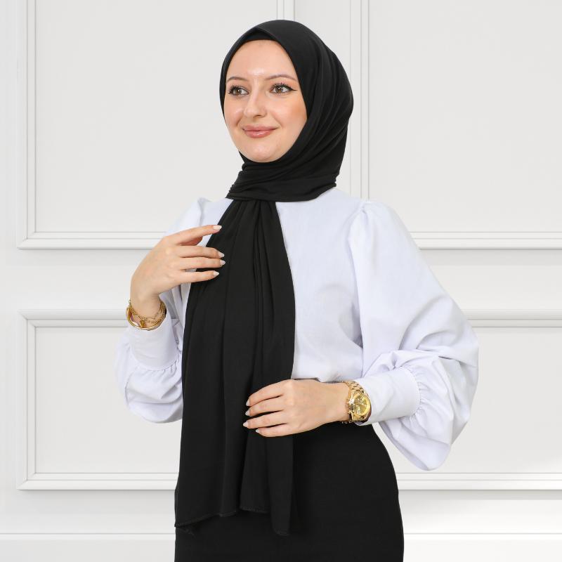 Hijab für Damen, Viskose-Schal, leicht, muslimischer Hijab, langer Schal, islamische Schals, türkisches Seiden-Kopftuch für Damen