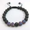 Energy Volcanic Stone Yoga Bracelet - 8mm Natural Woven Beads