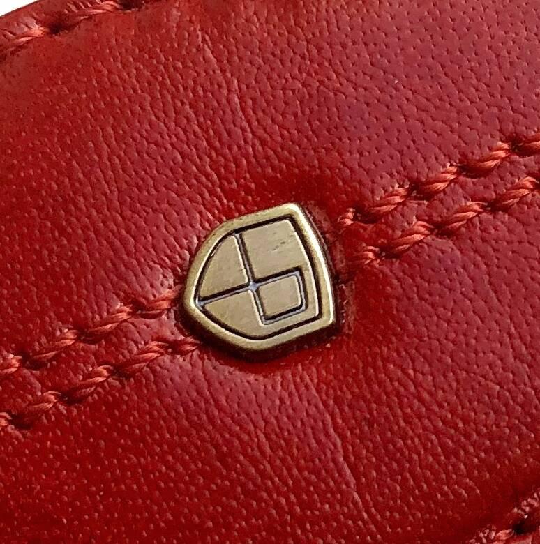 Red Leather Keychain - Peterson