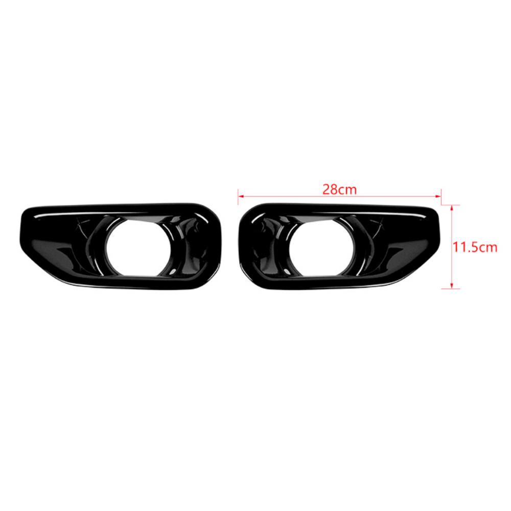 Glossy Balck Car Front Fog Light Lamp Decoration Cover Stickers for Jeep Wrangler JL Gladiator JT 2018-2025 Exterior Accessories