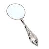 5X Handheld Magnifying Glass 45mm Glass Lens Metal Frame Vintage Handheld Magnifier for Reading Inspection Silver