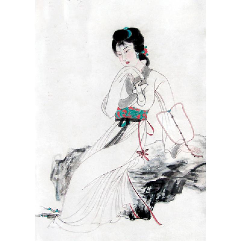 Framed Traditional Chinese Figure Art Poster with Free Shipping