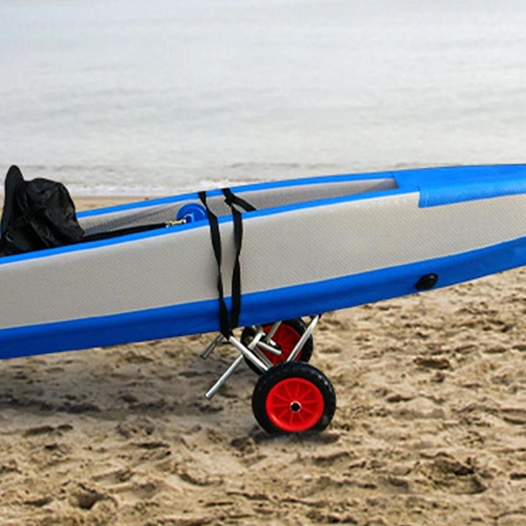 Kayak Cart Foldable Solid Wheel Heavy Duty Aluminum Alloy Ocean Boat Trailer