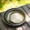 Multifuntional Use Camping Plate Heatproof Portable Cookware Metal Texture Suitable for Campers Trail Explorers Use