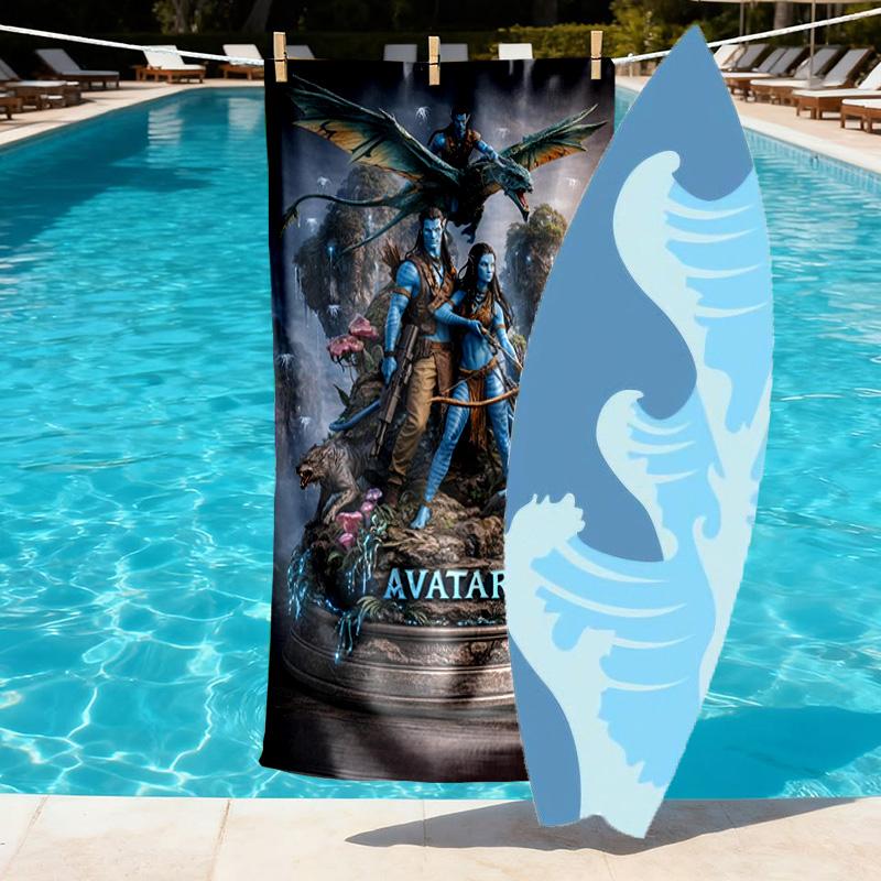 Avatar Print Beach Towel Design, Soft, Lightweight. for Home Bathroom, Spa, Pool, Yoga, Surfing, Camping, Gift for Family, Friend