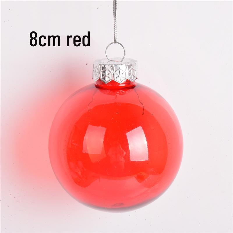 Acrylic Feather Transparent Christmas Ornament Ball
