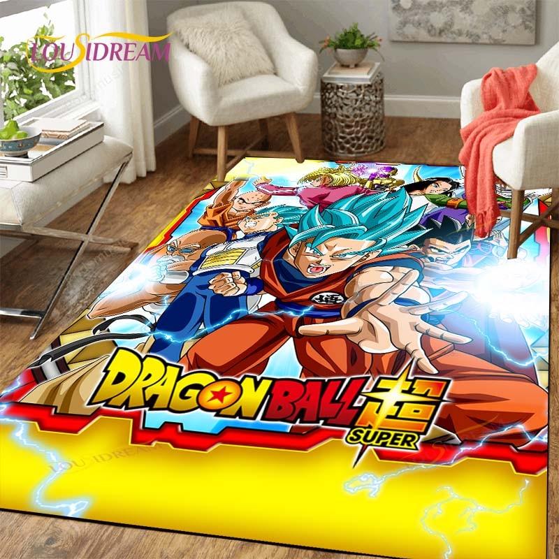 Alfombra antideslizante con dibujos de Dragon Ball Goku para suelo, alfombra cuadrada de calidad para habitación, suelo de baño y cocina extraíble, alfombra impermeable