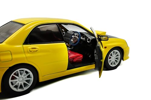 SOLID O 1/18 Scale Subaru Impreza WRX STI Solid Works 2003 (Yellow) Finished Model (S1812302)