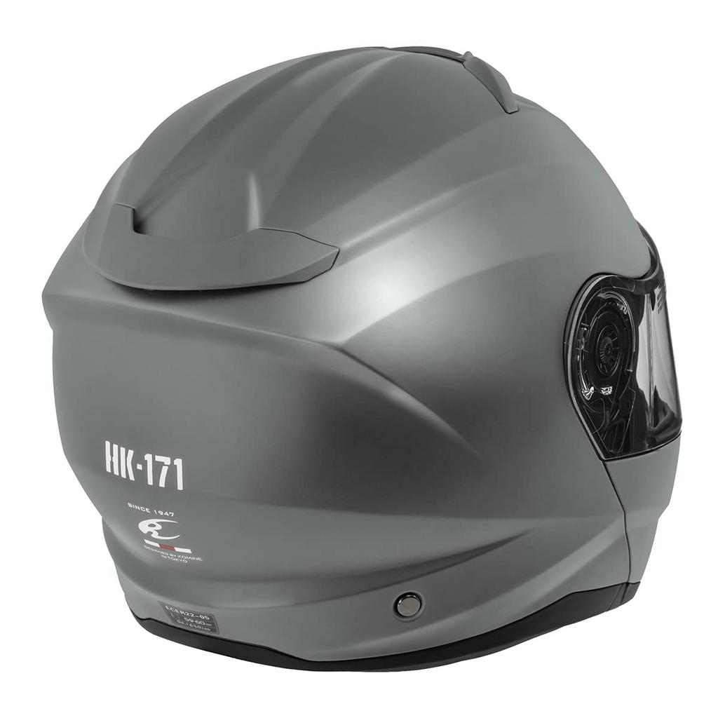 KOMINE FL System Helmet for Basalt M HK-171 Motorcycles, Grey,