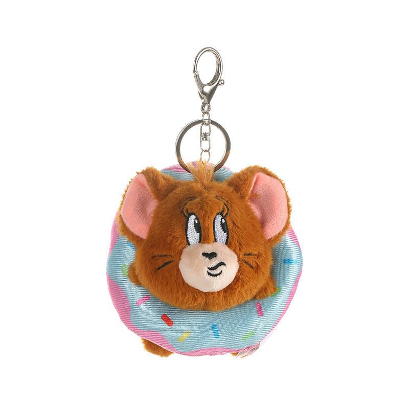 Authentic Cat And Mouse Tom Cat Jerry Mouse Donut Plush Toy Pendant Cute Cartoon Bag Decoration Gift Jerry
