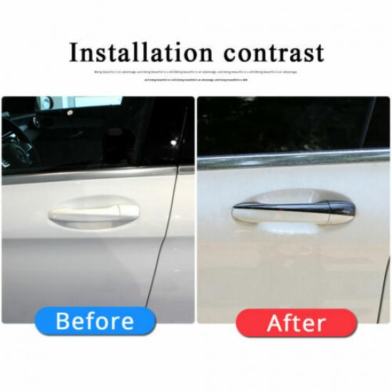 ABS Carbon Door Grab Handle Trim For Mercedes Benz W205 W213 X253 C E GLC Class