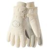Soft Plush Thickened Gloves Oxford Cloth Finger Mittens Gift Unisex Windproof Gloves  Autumn