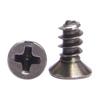 Black Nickel Plated Carbon Steel Self-Drilling Flat Head Screws (M2/M3/M4/M5)