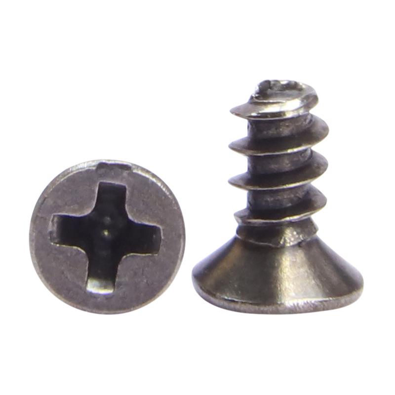 Black Nickel Plated Carbon Steel Self-Drilling Flat Head Screws (M2/M3/M4/M5)