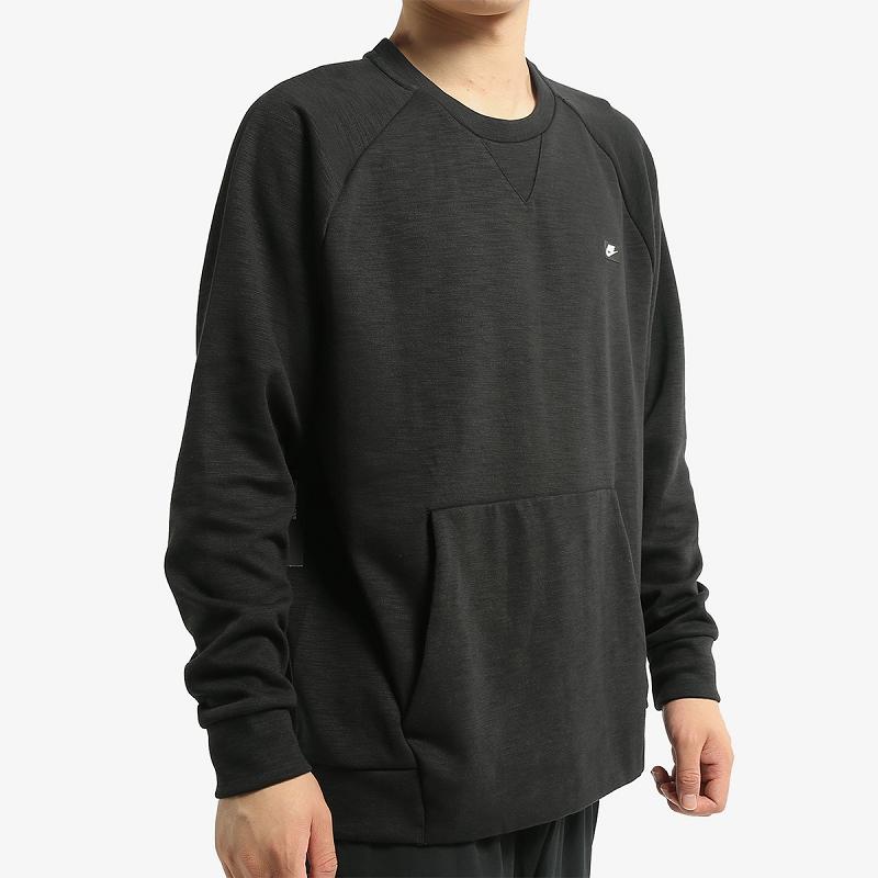 Nike Sports Lifestyle Series Crew Neck Casual Pullover Knit Sweatshirt Men Sweatshirt Black 928466-011