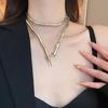 Fashionable Gold/Silver Snake Necklace Versatile Snake Necklace Neck Chain With Two Wearing Options For Chic Outfits