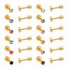 Wholesale 12pairs/Lots 3-6MM Rround Shape Stainless Steel Earrings Cubic Zirconia Screw Pack Colorful Studs For Girls Jewelry