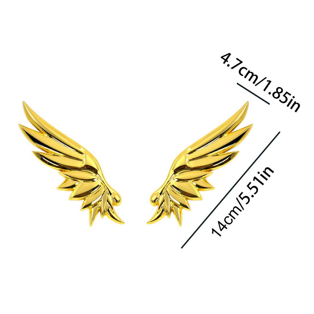 3D Angel Wings Auto Decals 3D Car Stickers Exterior Car Accessories Zinc Alloy Auto Decorations 3D Badge Emblem Sticker For Car