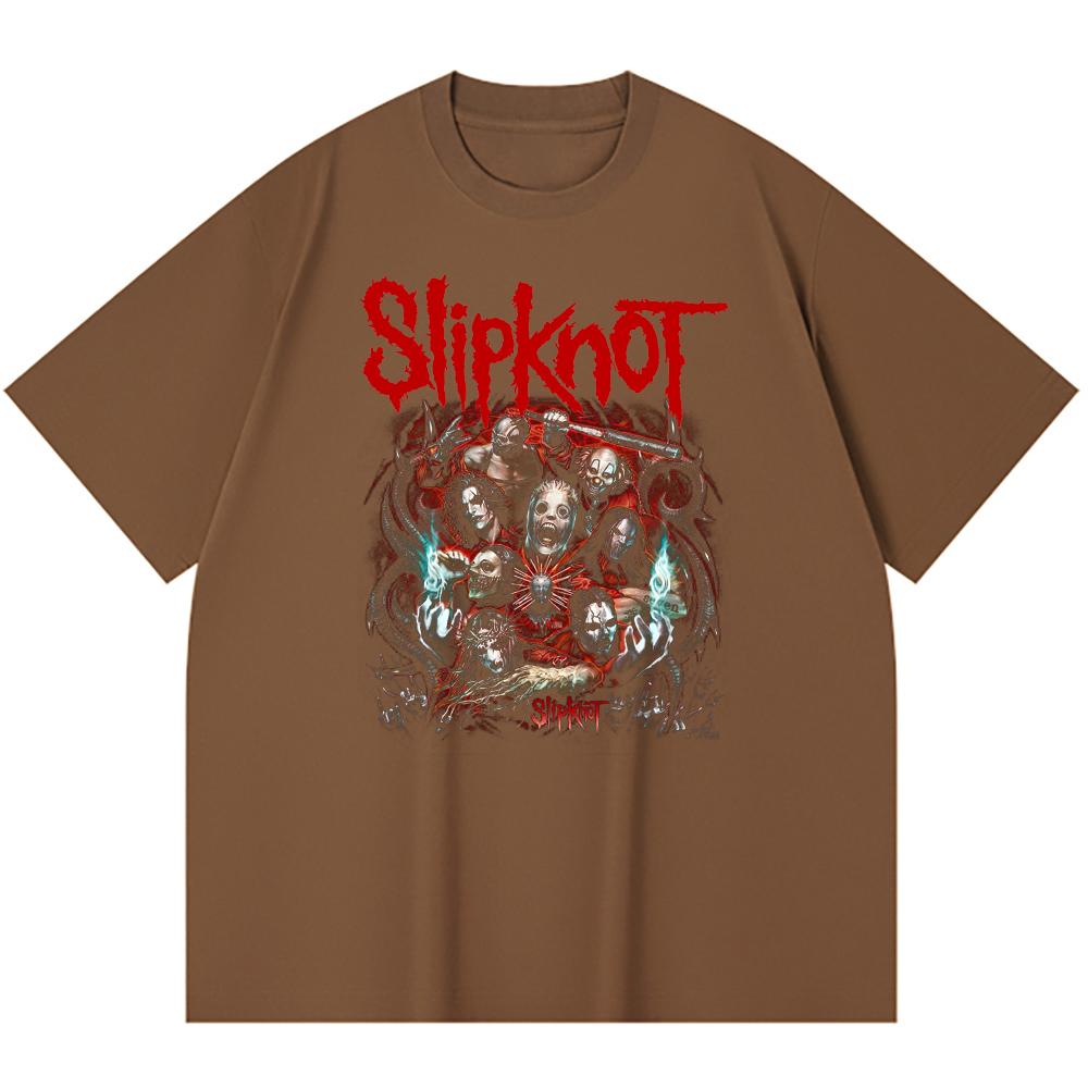 230 Gsm 100% Katoen Heavy Metal T-shirt Rockband Populaire Muziek Print Unisex Zwaar Katoen T-shirt