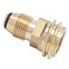Solid Brass Propane Tank Adapter For LP Tank Service Valve Quick Connect POL to QCC1 Adapter Converts POL to QCC1/Type1