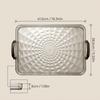 PET Plastic Serving Tray with Handles Clear Food Trays for Eating Diamond Texture Nesting Tea Serving Dishes Platter Tableware
