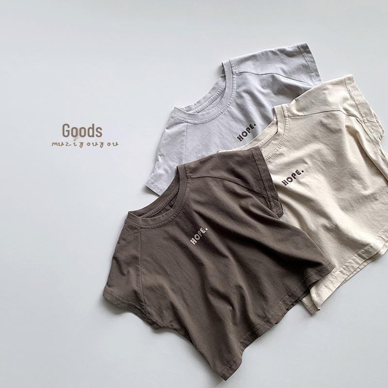 Summer Korean-Japanese Style Baby Retro Short-Sleeved T-Shirt