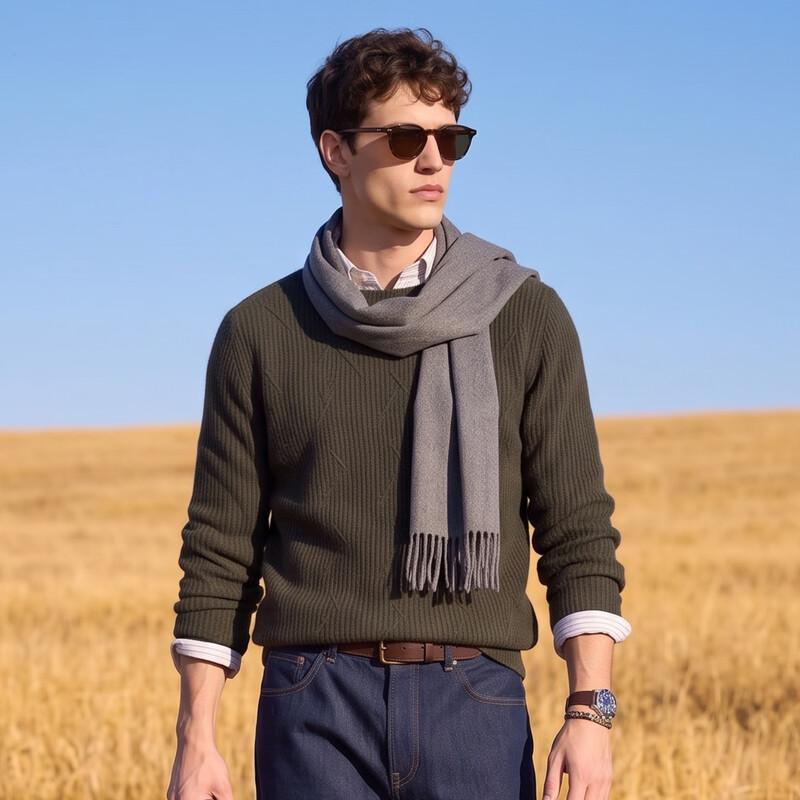 Antonio Yak & Wool Blend Crew Neck Sweater