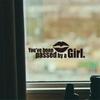 22X6.6CM Vinyl Car Window Sticker - 'You've Passed a Girl' Design