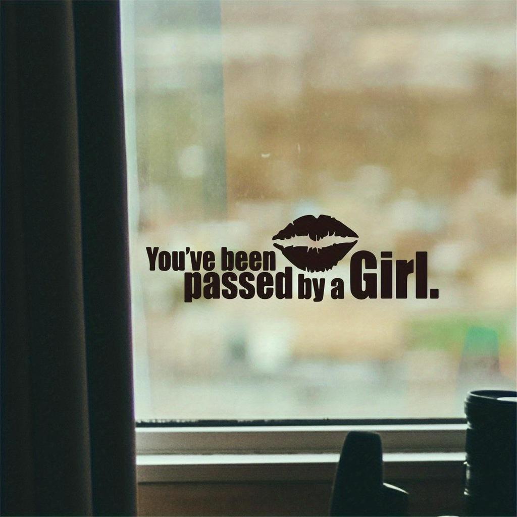 22X6.6CM Vinyl Car Window Sticker - 'You've Passed a Girl' Design
