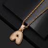 Hip Hop 26 English Letter Pendant Rap Simple Fat Letter Pendant Unisex Necklace