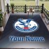 Custom Text Printed Rug Crystal Palace Non Slip Floor Carpet For Home Room Decor
