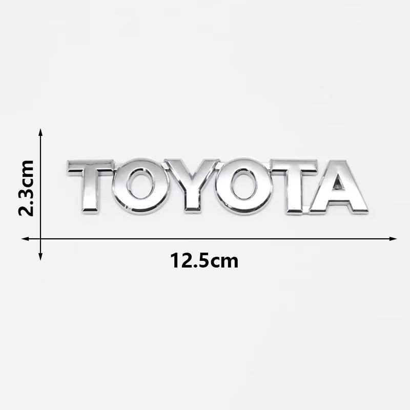 3D ABS TOYOTA Buchstaben Emblem Heckklappen Abzeichen Logo Namensschild Aufkleber Schwarz Chrom für Corolla Camry RAV4 Yaris Highlander Hilux VE4