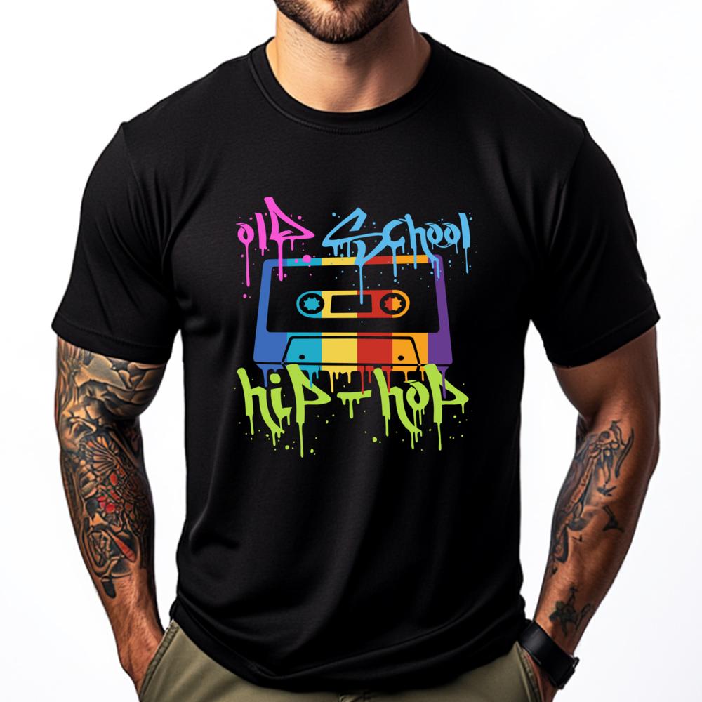

Retro Old School 80s 90s Graffiti Cassette Shirts Graphic Tee Vintage T Shirts Design - Men s Summer Cotton Graphic Tee S разноцветный
