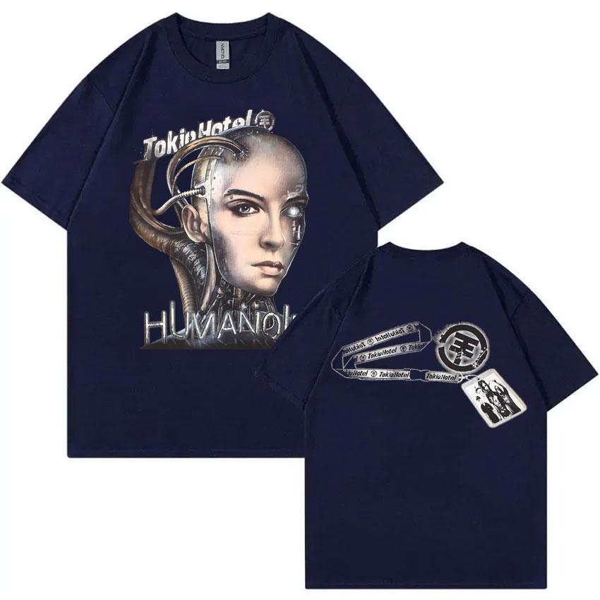 German Rock Band Tokio Hotel Humanoid Music Graphic T-shirt Men Hip Hop Punk Gothic T Shirts Men's Oversized Short Sleeve Tees