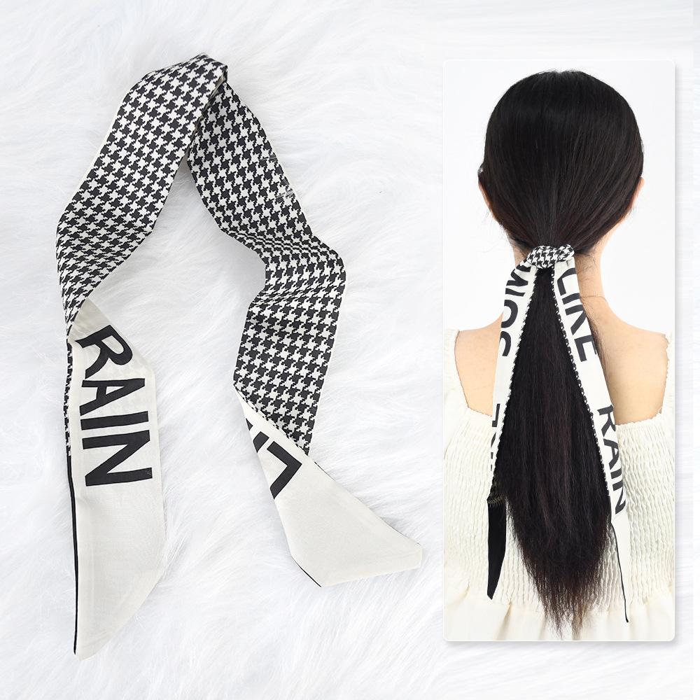 Sommer Luxus Design Damen Seidenband Schal Handtaschengriff Wickelband Tasche Band Schal Damen Mädchen Kopf Haar Handgelenk Band Schal