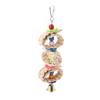 Pet Bird Toy Parrot Interactive Chew Wooden Circular Pattan Balls Hanging Cage Toys