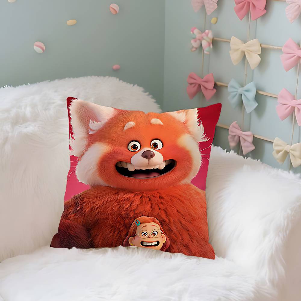 W-Turnings-Reds Bear Case Plush Fabric Soft Pillowcase Double Sided Print Cushion Cover Household Gifts