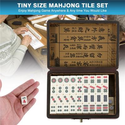 Chinese Majong Set 144 STUKS Mahjong Tegel Set met Opbergdoos Klassiek Traditioneel Chinees Familie Tafelspel voor Reizen Feest