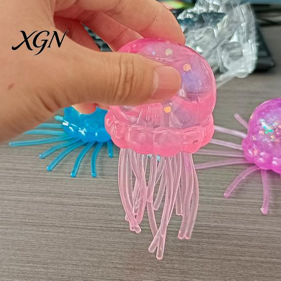 Stress Relief Gadget 1/2/3Pcs Simulation Jellyfish Squeeze Toy Clear Glitter Sea Animal Fidget Sensory Soft Ball
